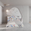 Chroma BedQueen Bed: Mattress Size: 160 x 200 cm | Overall Dimensions: W 210 x D 240 x H 115 cm