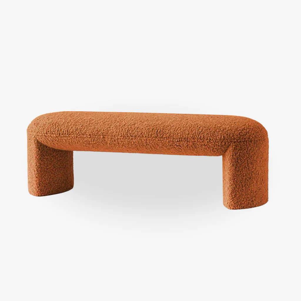 Orange Boucle Bench 