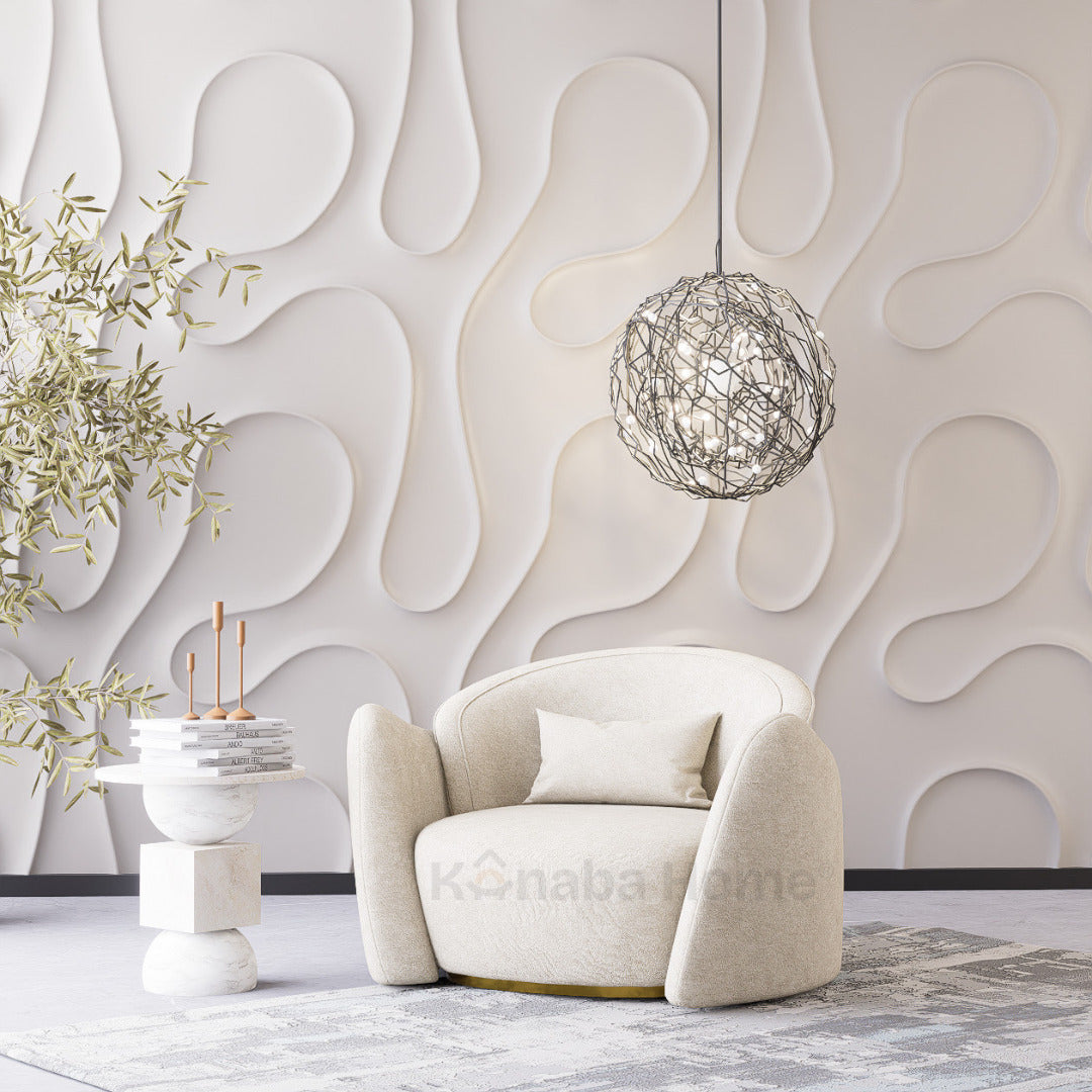 Modern White Armchair 