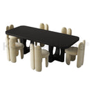 Dune Dining SetBLACK VENEER & BEIGE RED OAK BLACK & ST (1184-023)