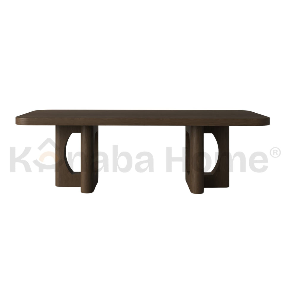 Dune Dining TableDARK VENEER (RED OAK DARK)