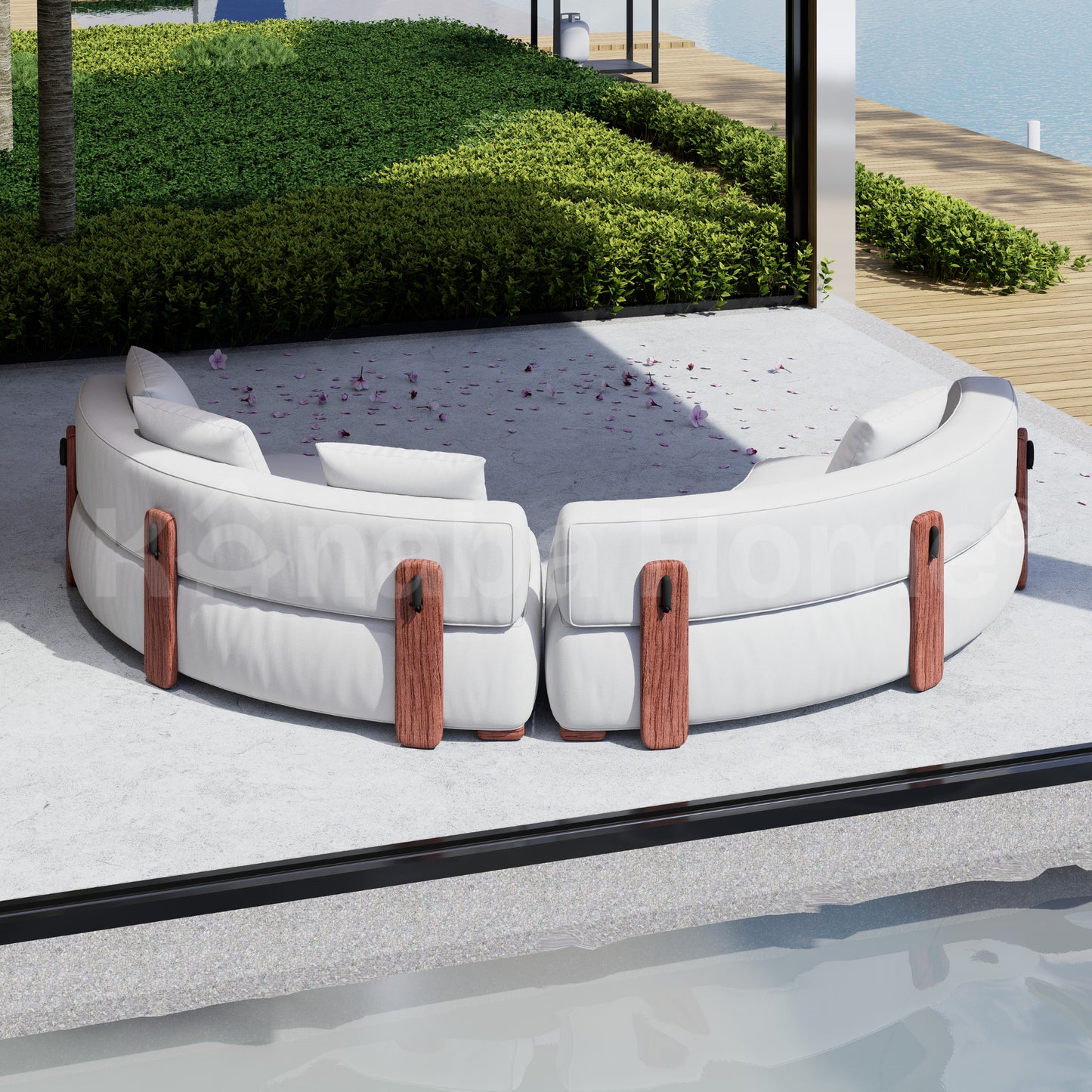 Dune Outdoor Curved Sofa