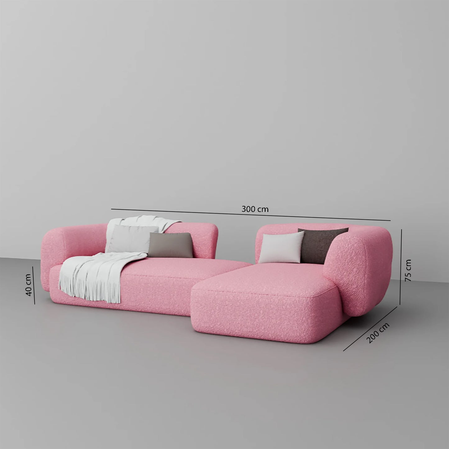 Premium L-Shape Sofa Dims 
