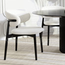 Edith Dining ChairWhite Boucle With Black Frame