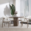 Edith Dining TableDia 80 x H 75 cm / Walnut