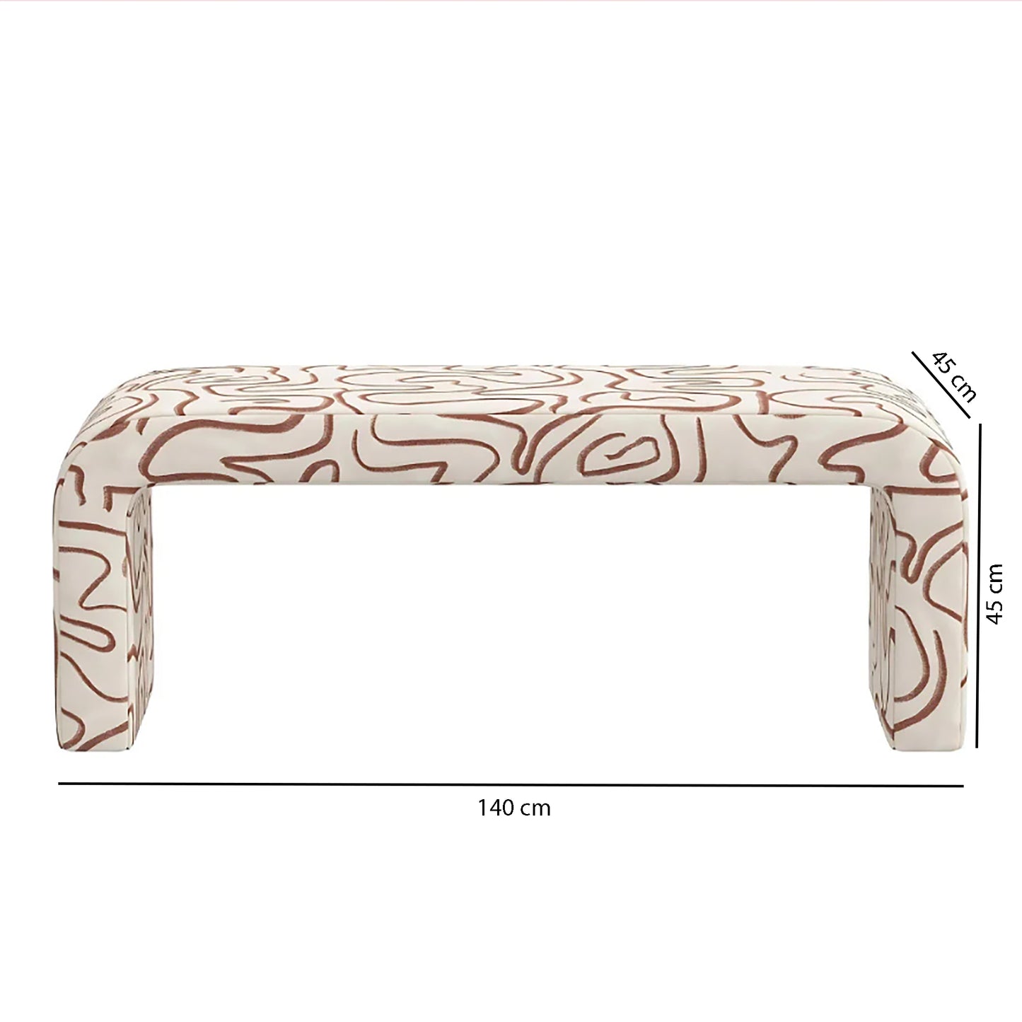 White Pine Wood Bench Dims