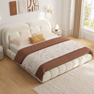 Elvio BedKing Bed: Mattress Size 180 x 200 cm | Overall W 210 x D 235 x H 115 cm