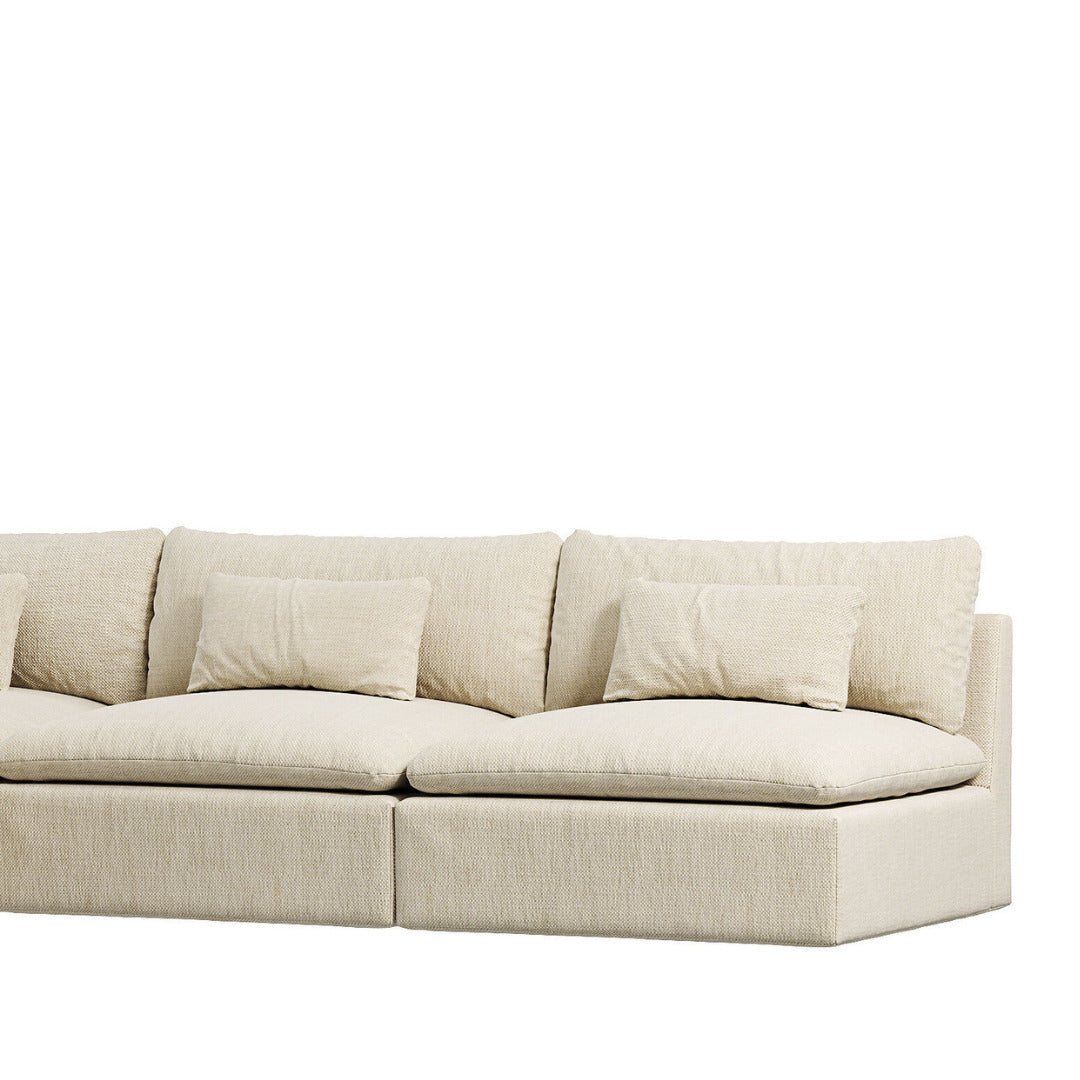 Modern Linen L-Shaped Sofa 