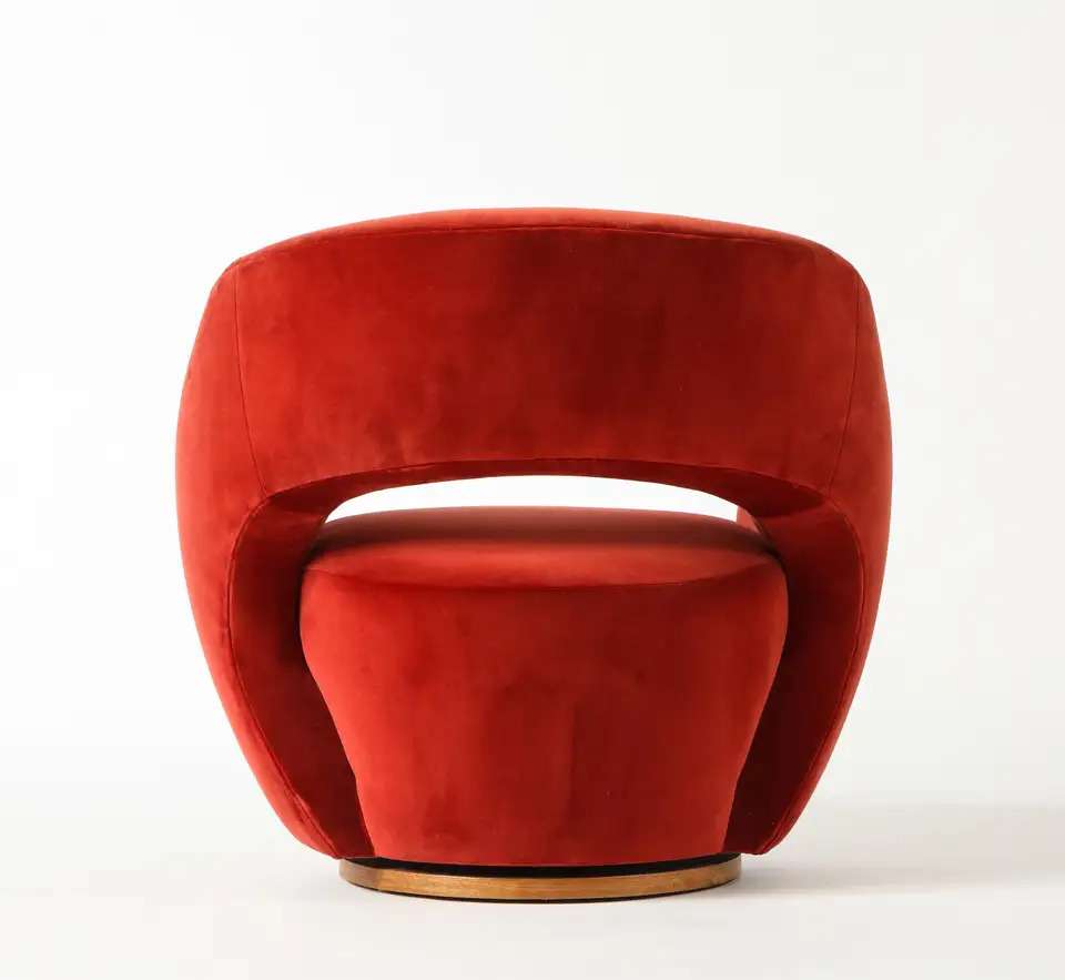 Red Wooden Armchair 