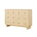 Fyna Kids Dresser6-Drawers | Natural Wood Knobs | W 160 x D 45 x H 80 cm