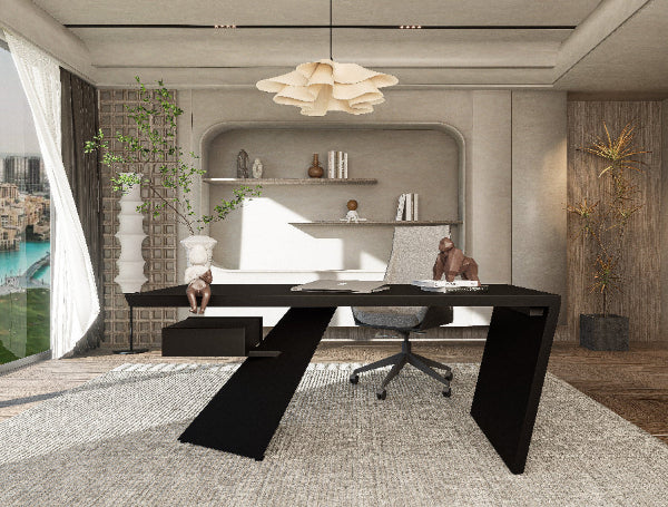 Gilda Office DeskFull Black / Facing left drawer