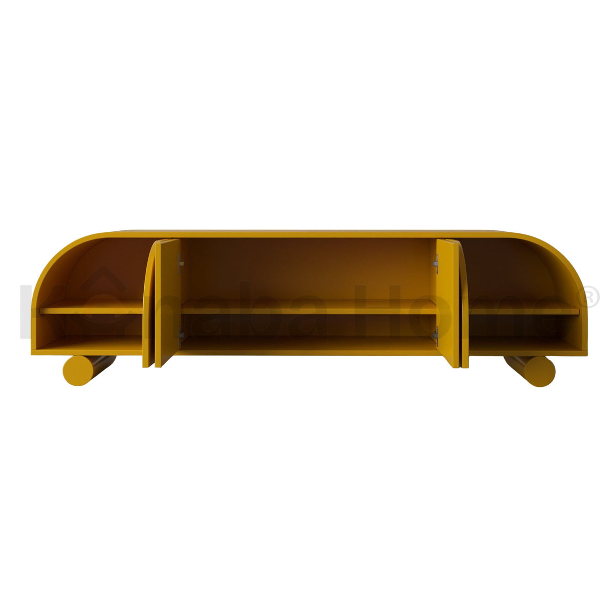 Halcyon Tv Unit-Bendy plywood & German MDF wood-Retro inspired Design-Kanaba Home