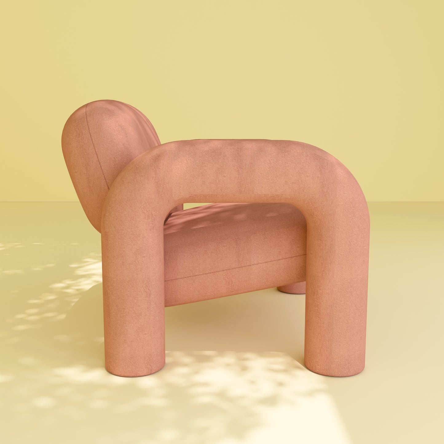 Tea Pink Modern Velvet Armchair 