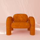Switch Orange Velvet Armchair  3 image