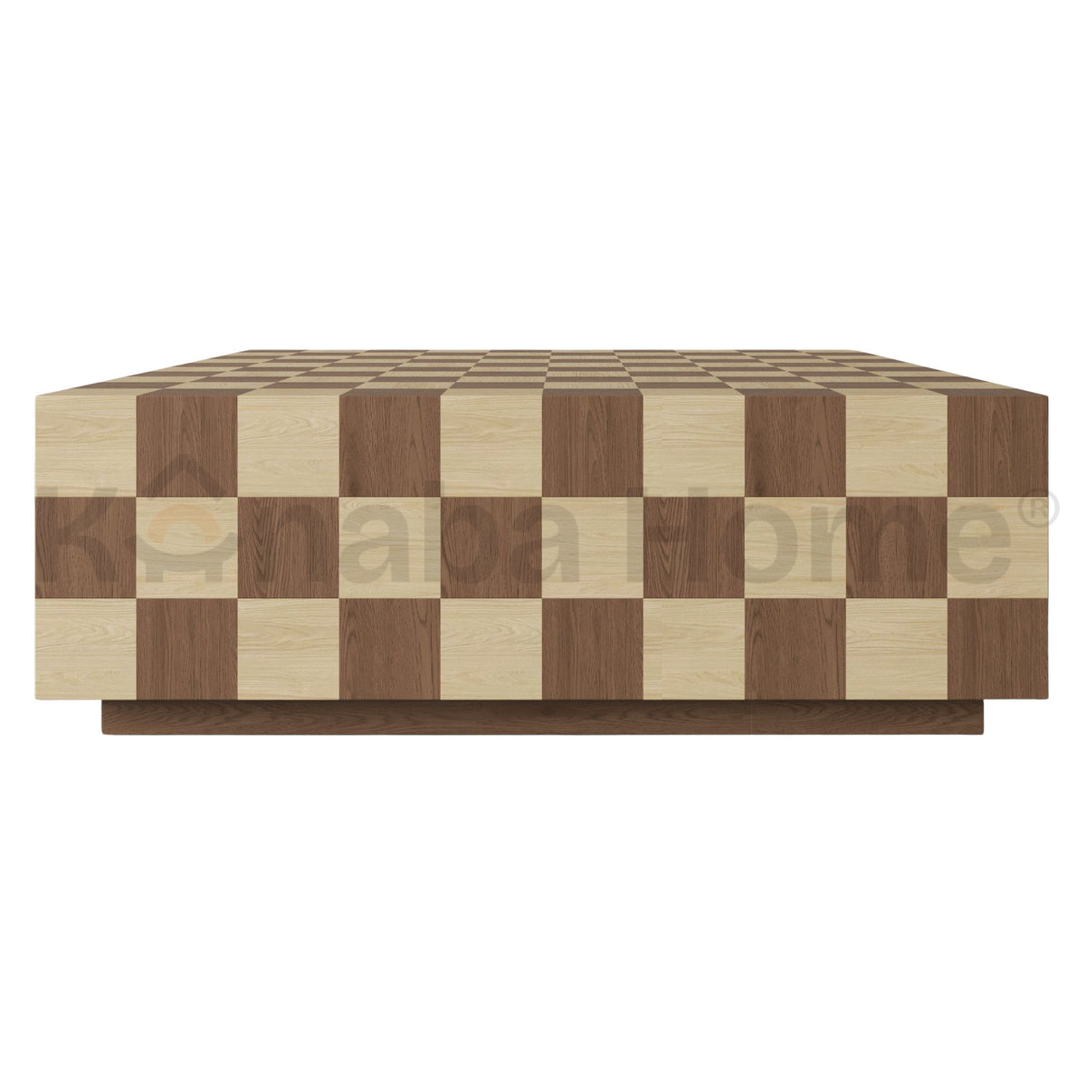 Harlequin Coffee Table-German MDF Wood-Two-tone veneer finish-Kanaba Home
