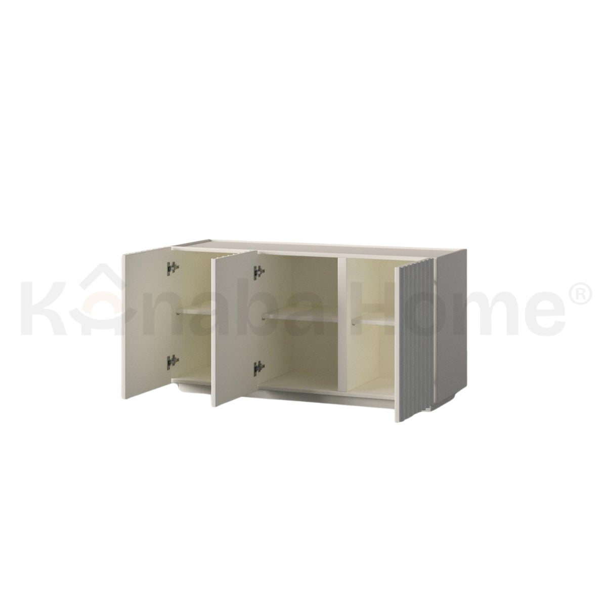Harmonic Dresser-German MDF & Beech wood strips-Clean fluted-front design-Kanaba Home