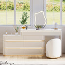 Ilune Makeup VanityFull Set (With Stool + Mirror) / Facing Left Drawers