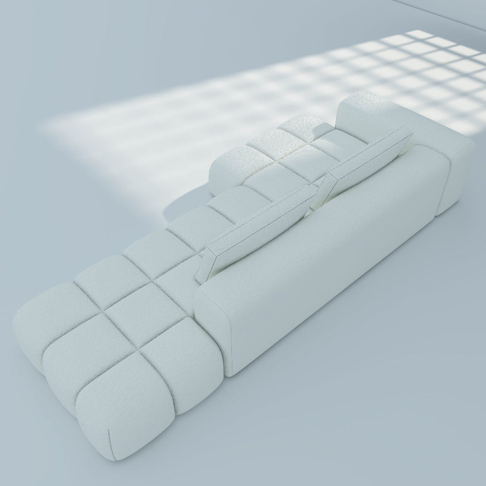 Premium Velvet L-Shaped Sofa 