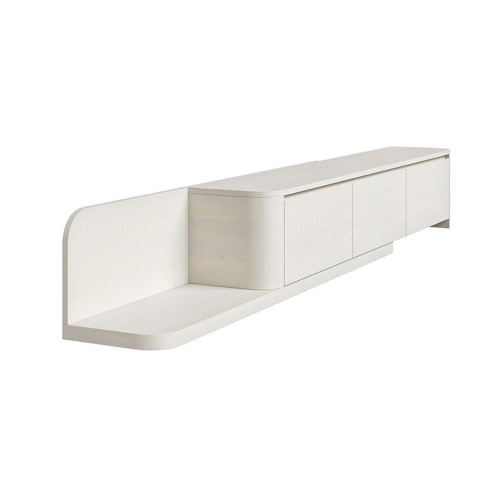 Isle Extendable TV UnitWhite / Without Cable Hole