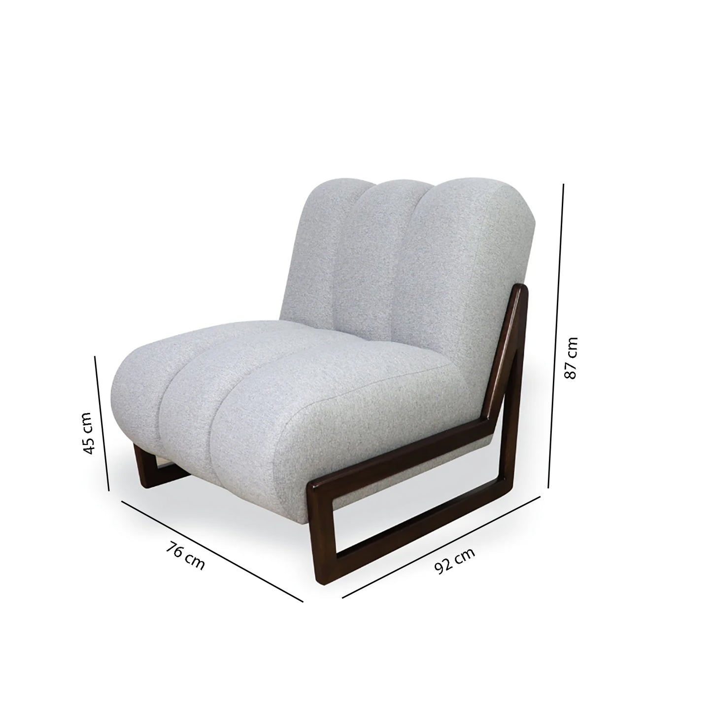 Grey Accent Chair Dimension 