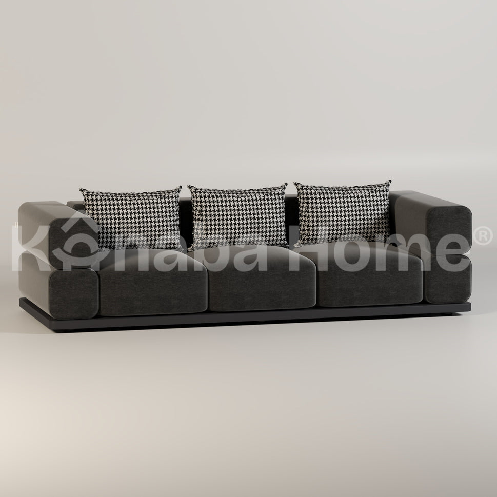 Kanaba Aura 3 Seater SofaBLACK MADRID 2660-25 + MADRID 2510-30