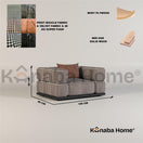 Switch Armchair Sofa with houndstooth pattern and measurements along with materials written 2 image