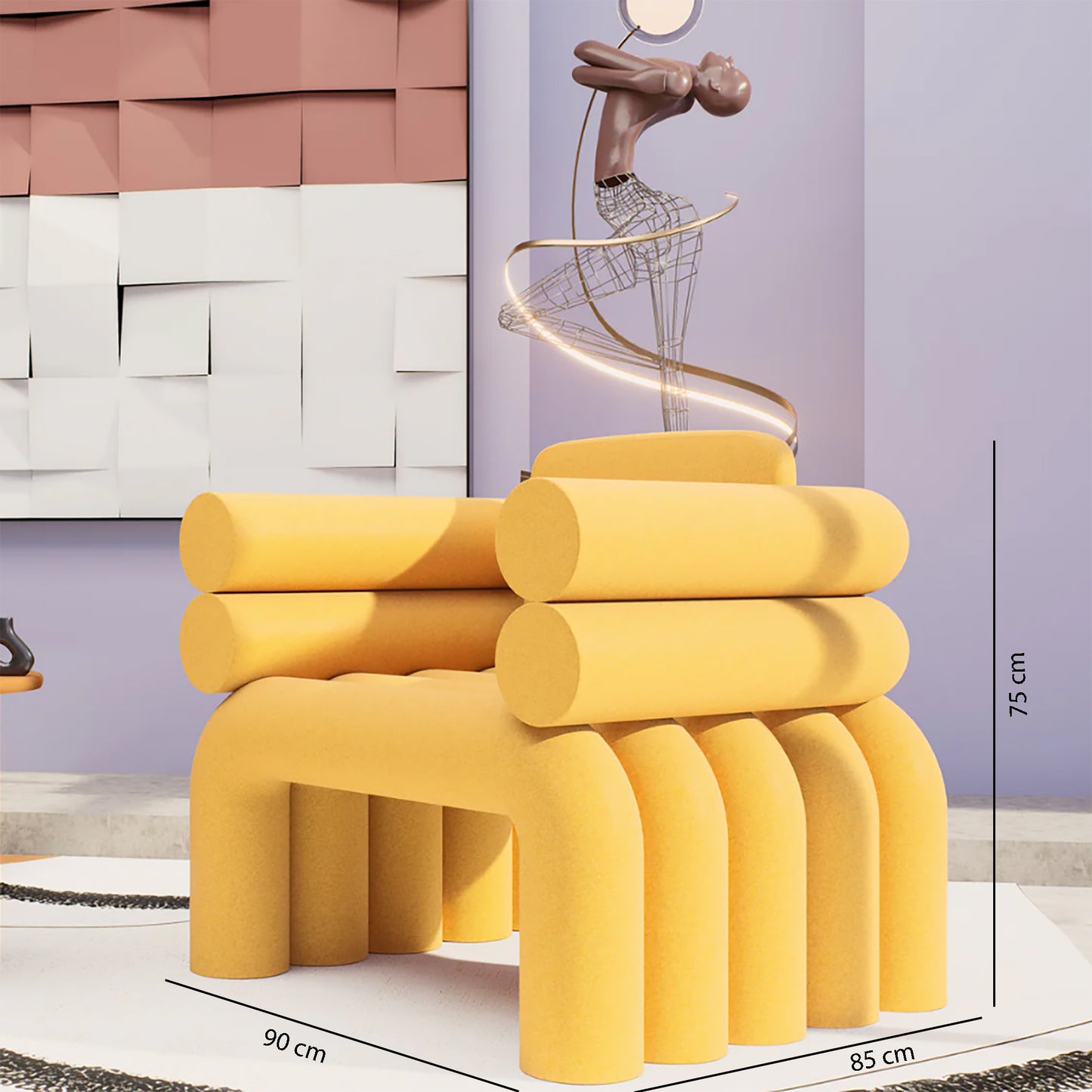 Premium Velvet Chair Dims 