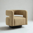 Kivo Swivel ArmchairCamel | Velvet