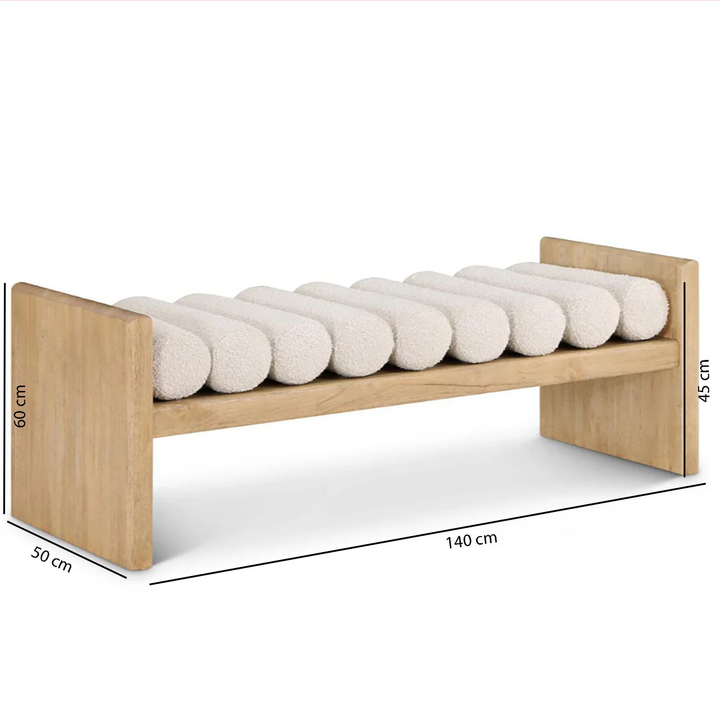 Boucle Bench Dims 