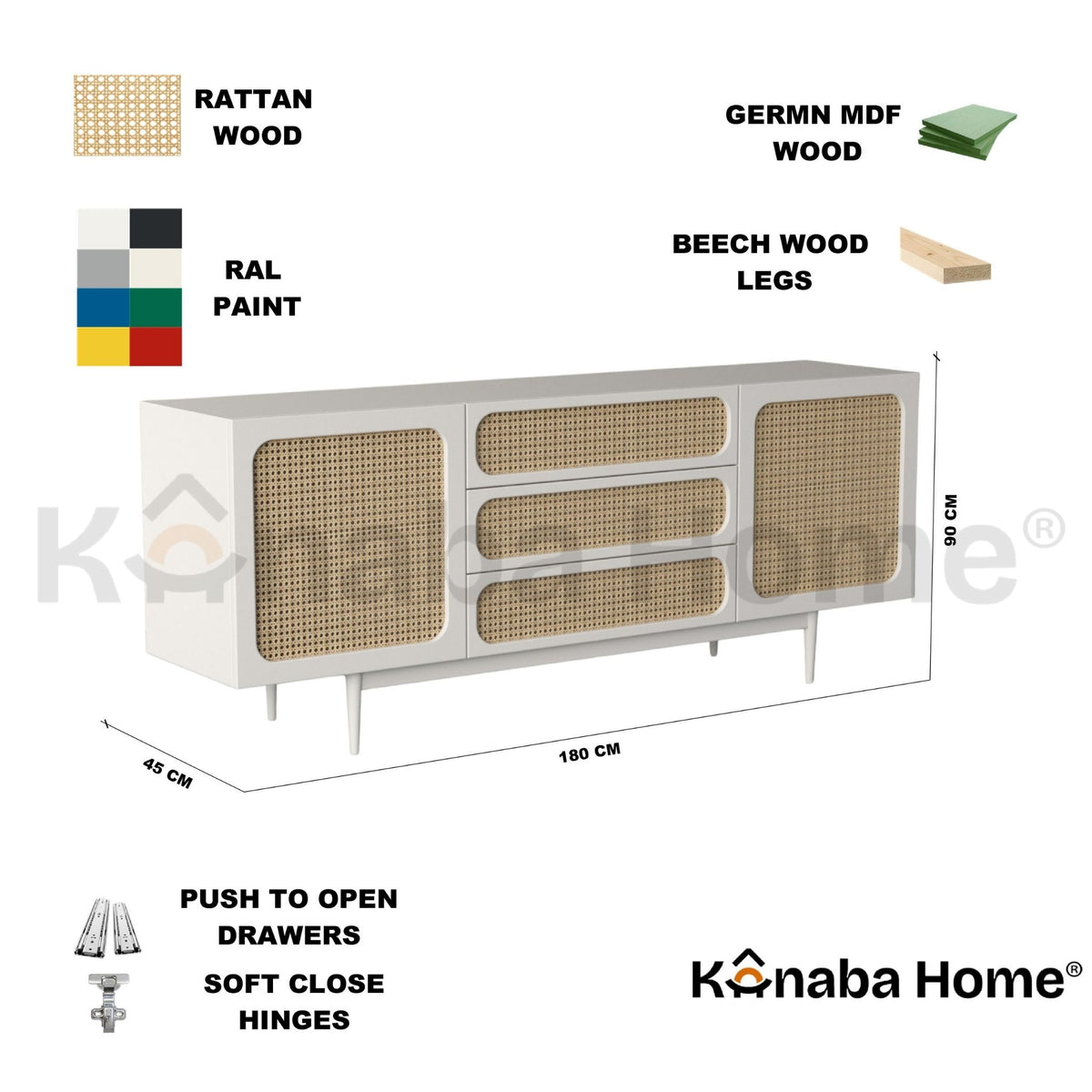 Loomis Rattan Dresser