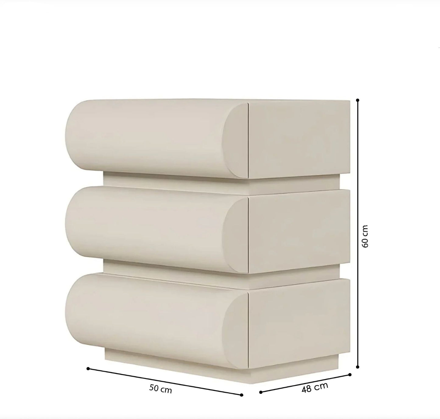 Loria 3-Drawers Nightstand