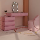 Loria Vanity StoolPink / Boucle