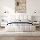 Luka BedKing Size Bed: Mattress 180 x 200 cm | Overall W 200 x D 230 x H 110 cm