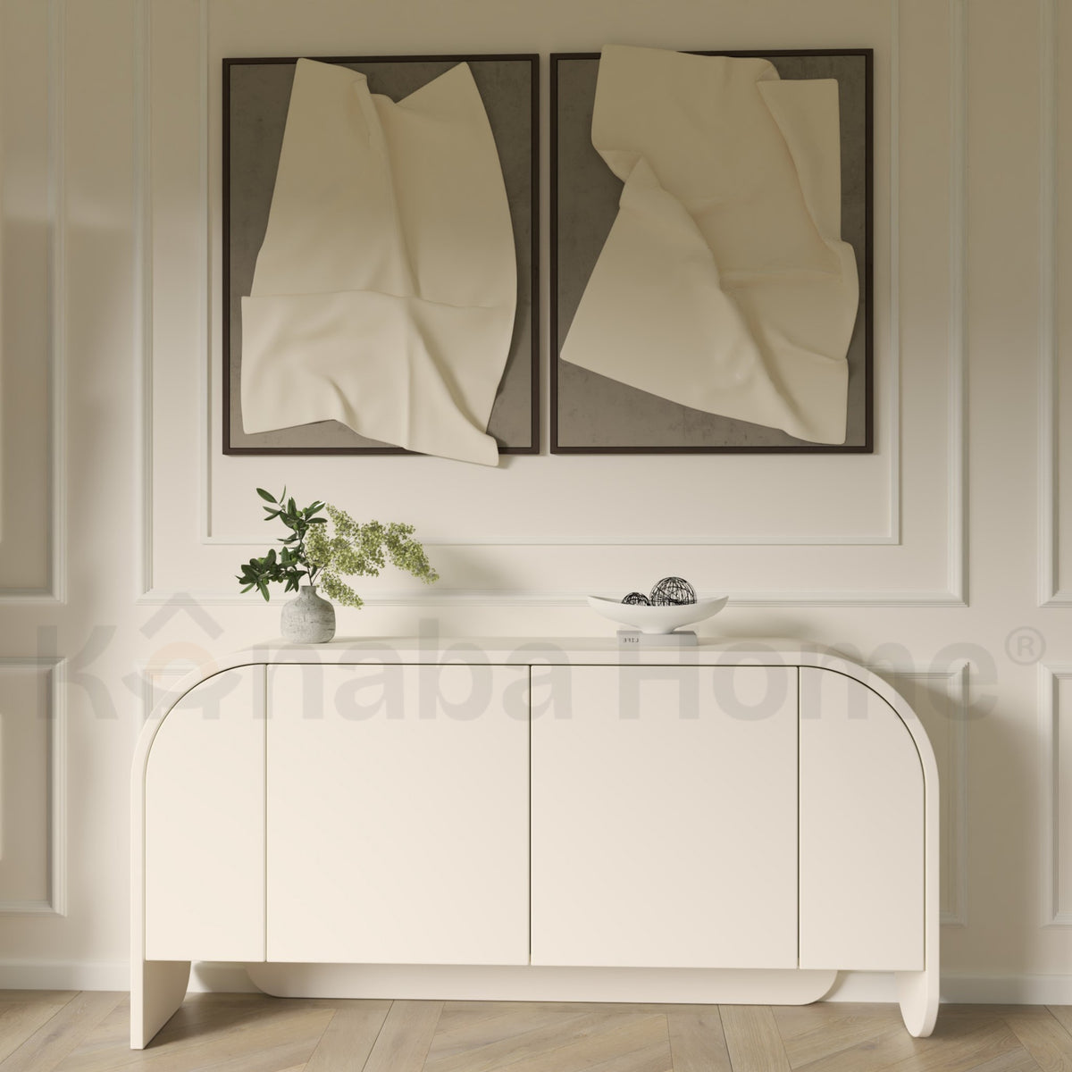 Lunetta Dresser-German MDF & Bendy plywood-Arch Design-Kanaba Home