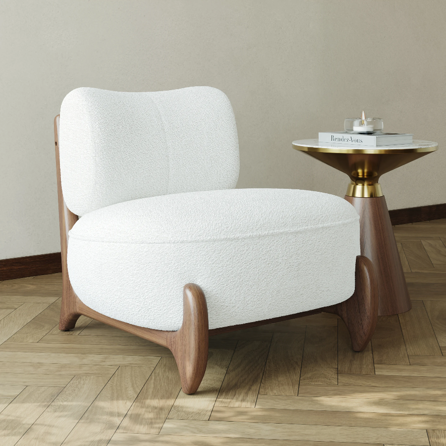 Solid Wood Accent Chair  