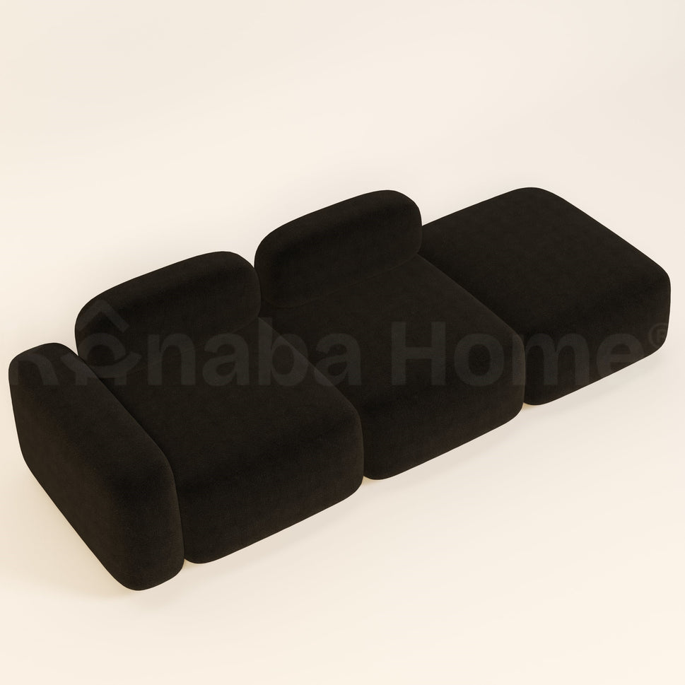 Marshmello SofaFacing Left-Arm / BLACK AMAAN BOUCLE