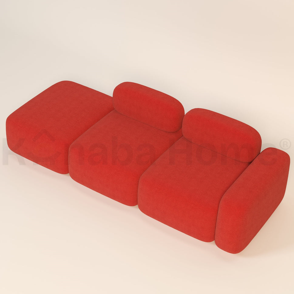 Marshmello SofaFacing Right-Arm / RED AMAAN BOUCLE