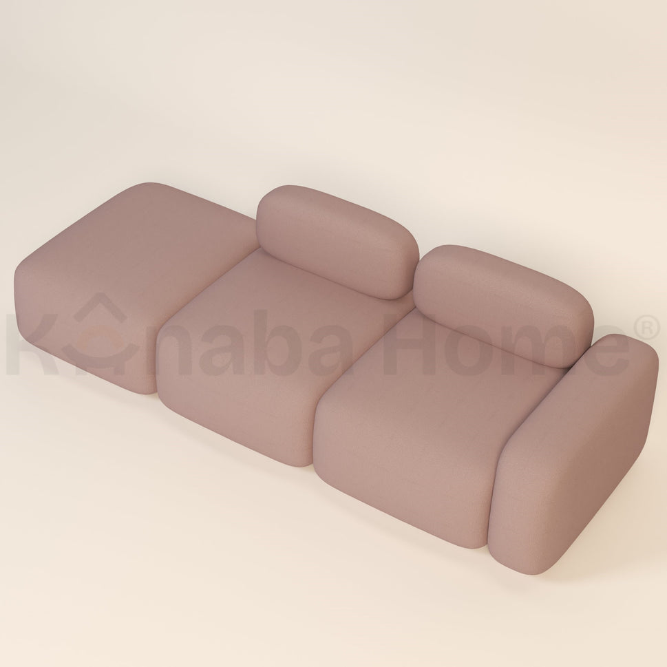Marshmello SofaFacing Right-Arm / PINK IDT BOUCLE COLOR 05