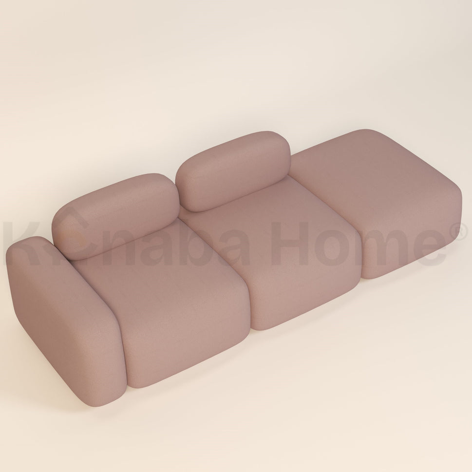 Marshmello SofaFacing Left-Arm / PINK IDT BOUCLE COLOR 05