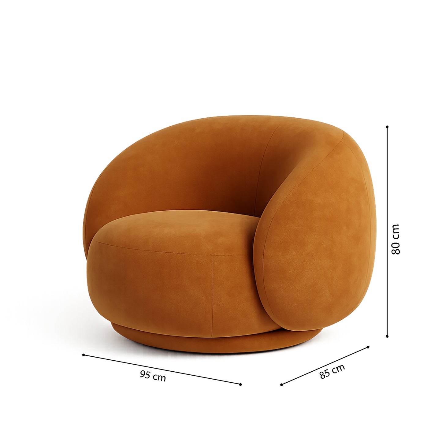 Orange Armchair Dims 