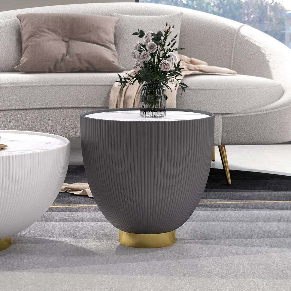 Marco Coffee Table SetGrey Small: W 46 × D 46 × H 45 cm