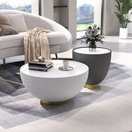 Marco Coffee Table SetFull Set (Grey Small + White Large Coffee Table)