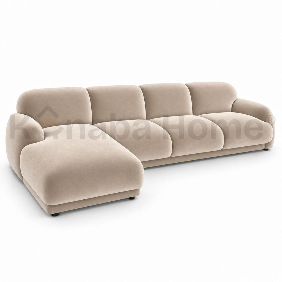 Marshmallow L Shape SofaBEIGE (ANC 1008-12) / Facing Left L Shape