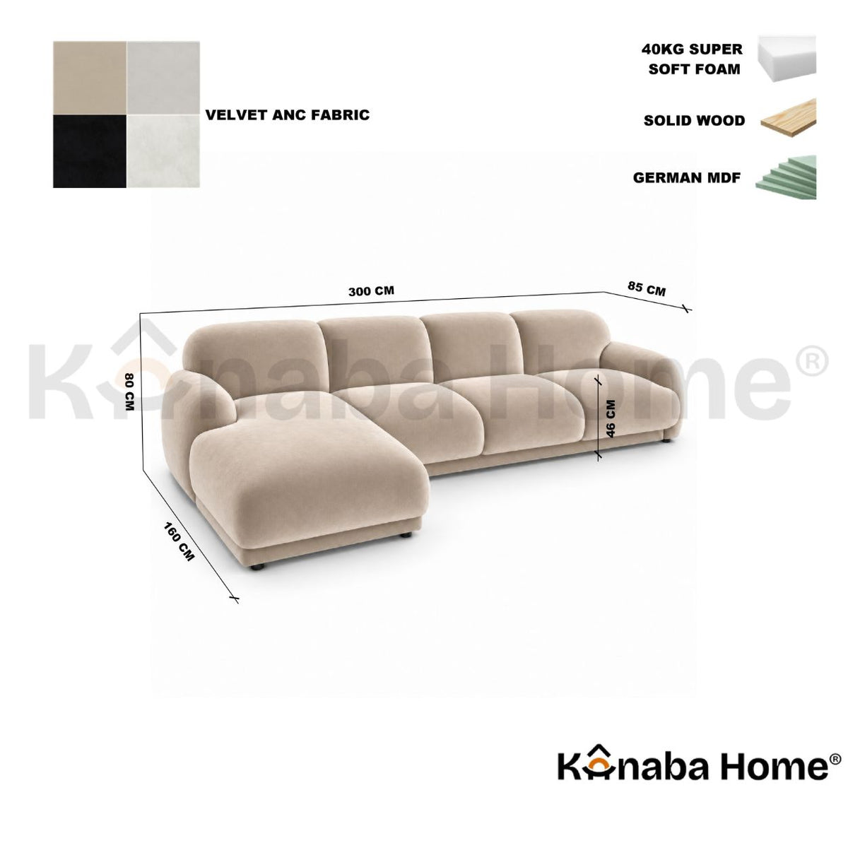Marshmallow L Shape Sofa