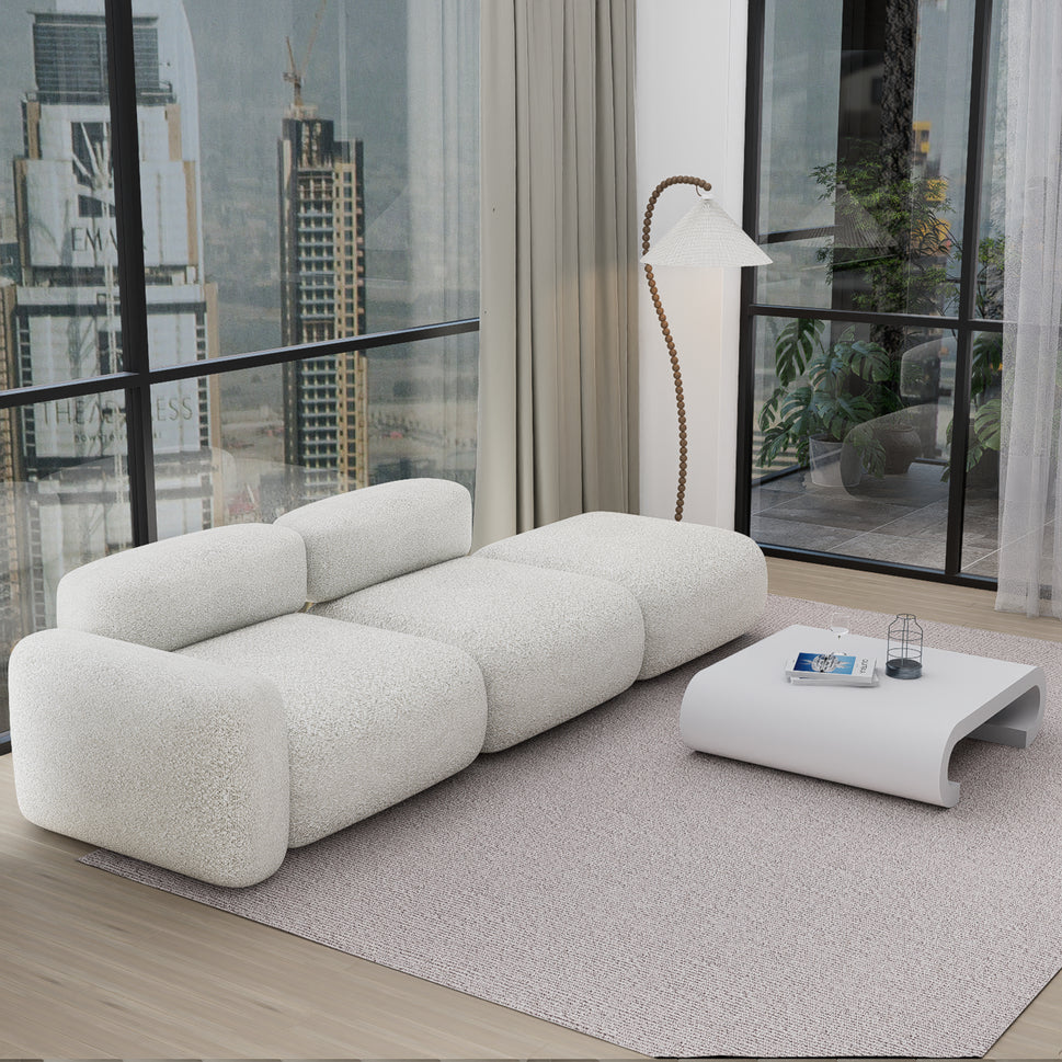 Marshmello SofaWhite / Velvet / Facing Left-Arm