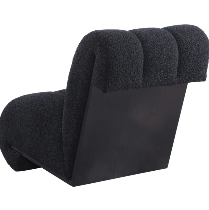 Black Premium Boucle Accent Chair 