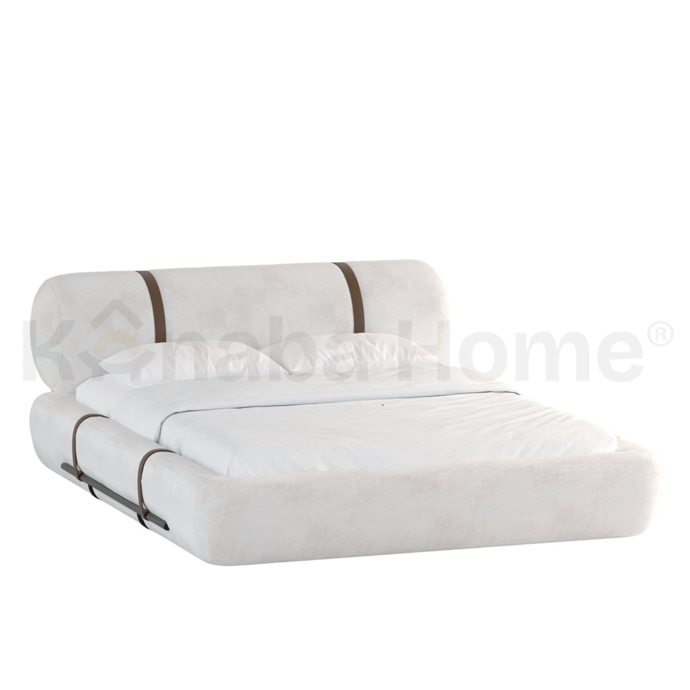 Nuvola BedQueen Size Mattress: 160x200 cm: Overall Dimensions: W 180 × D 250 × H 90 / WHITE (ANC 8020-01
