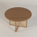 Nara Rattan Dining TableLight walnut