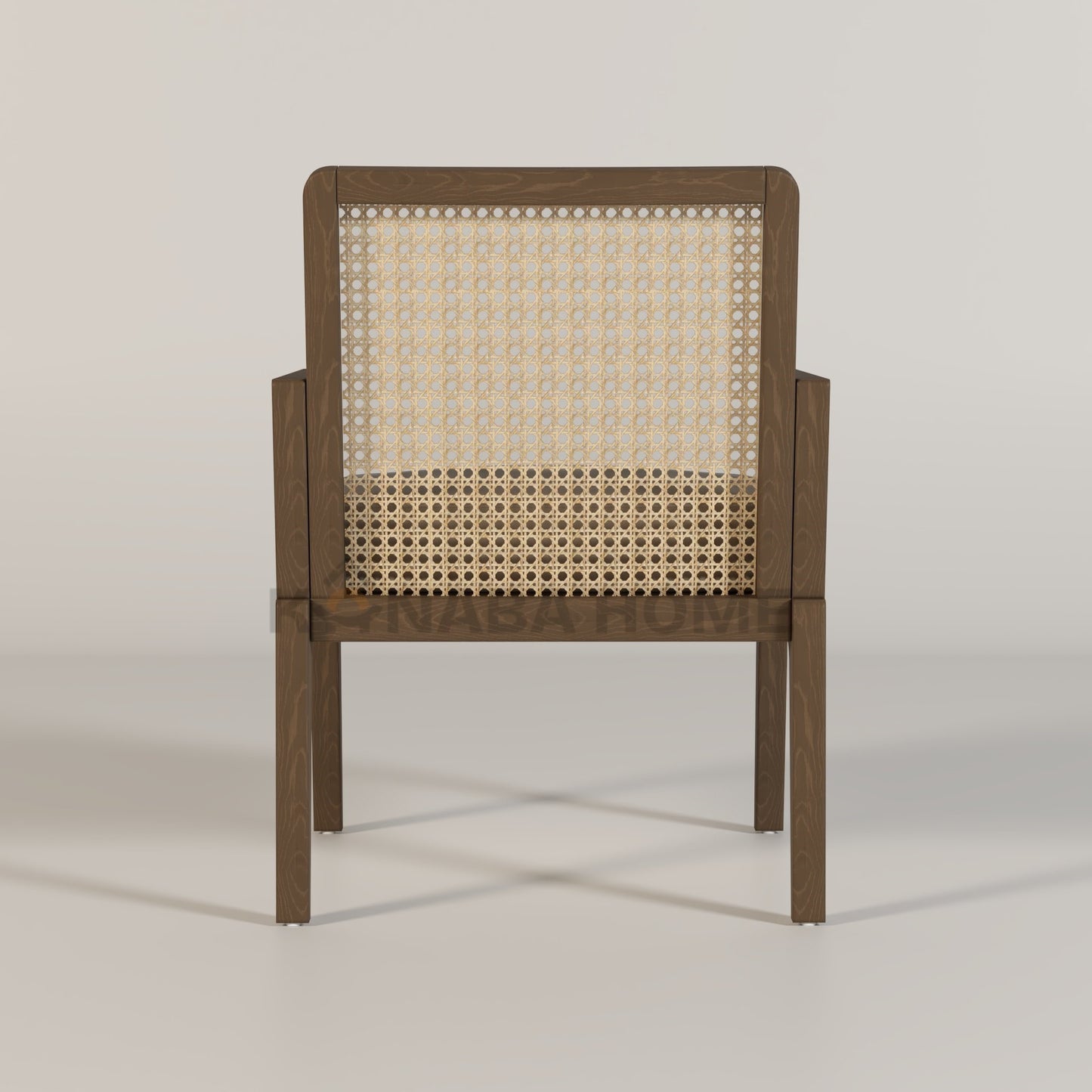 backrest of rattan dining chair