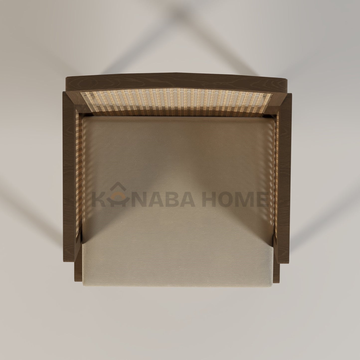 top view of modern rattan chair